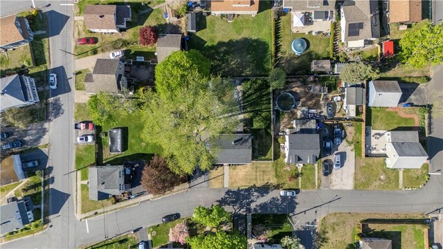 drone / aerial view with a residential view
