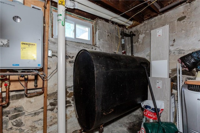 utilities featuring heating fuel and water heater