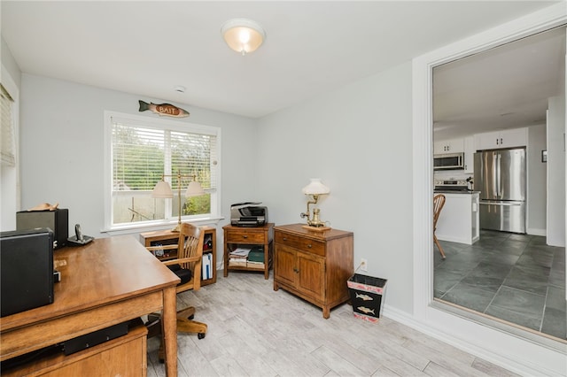 home office featuring baseboards