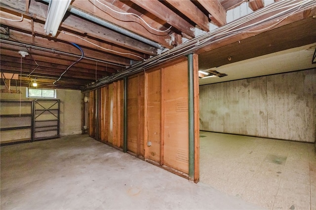 view of basement