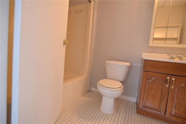 300 Smithfield Rd Unit P1-1, Providence, RI 02904 - full bathroom featuring vanity, baseboards, tile patterned floors, and toilet