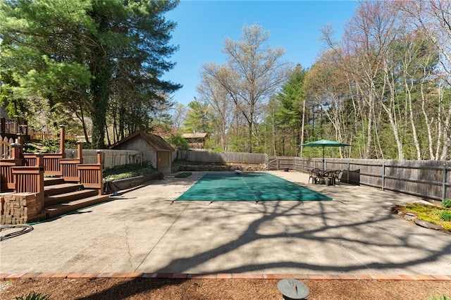 29 Howard Ave, Scituate, RI 02831 - view of swimming pool featuring a fenced backyard, a fenced in pool, and a patio area