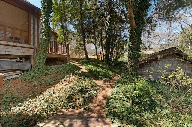 29 Howard Ave, Scituate, RI 02831 - view of yard featuring a wooden deck
