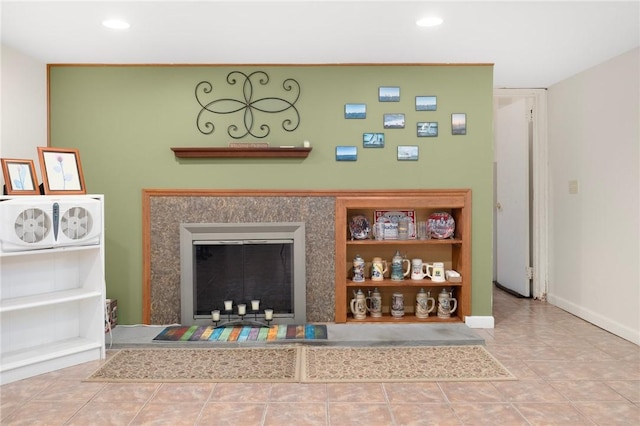 289 Oliphant Ln, Middletown, RI 02842 - living room featuring recessed lighting and tile patterned flooring