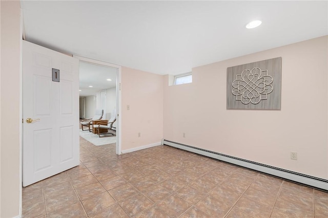 289 Oliphant Ln, Middletown, RI 02842 - spare room featuring recessed lighting and baseboard heating
