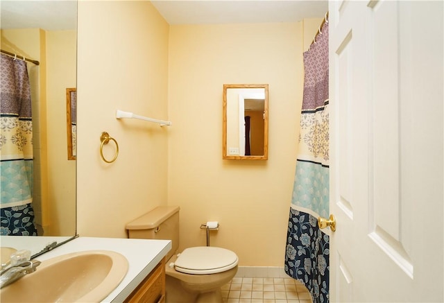 51 Scenic Dr, West Warwick, RI 02893 - bathroom featuring vanity, tile patterned flooring, baseboards, and toilet