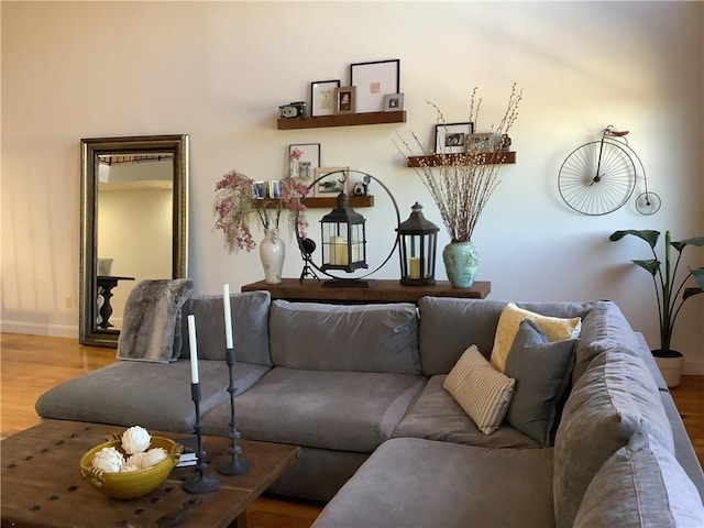 1 Tupperware Dr Unit 233, North Smithfield, RI 02896 - living room with wood finished floors and baseboards