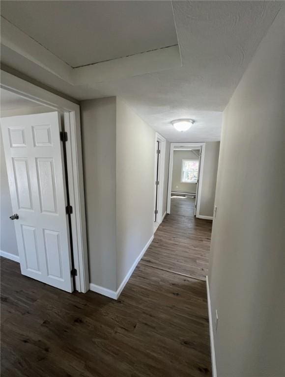 191 Canfield Ave, Warwick, RI 02889 - hallway with baseboards and dark wood finished floors