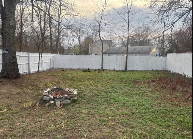 191 Canfield Ave, Warwick, RI 02889 - view of yard with a fire pit