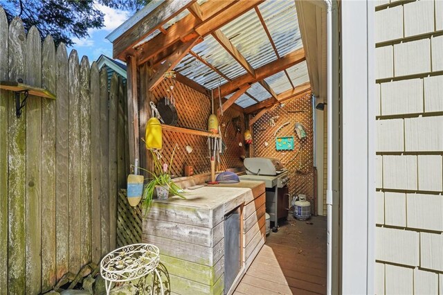 view of patio / terrace with grilling area