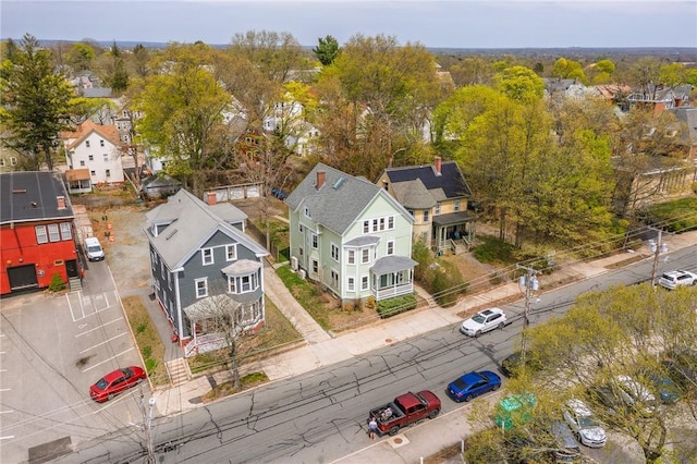 bird's eye view with a residential view