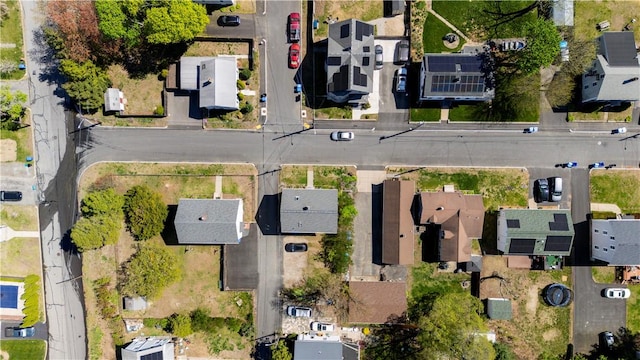 bird's eye view with a residential view