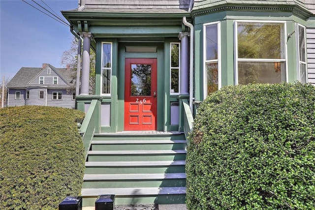 view of doorway to property