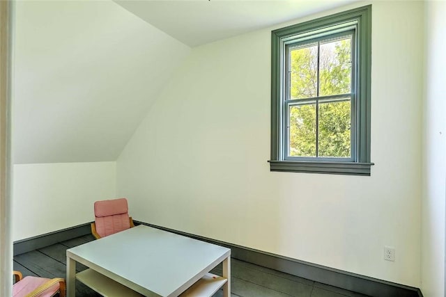 additional living space with plenty of natural light and vaulted ceiling