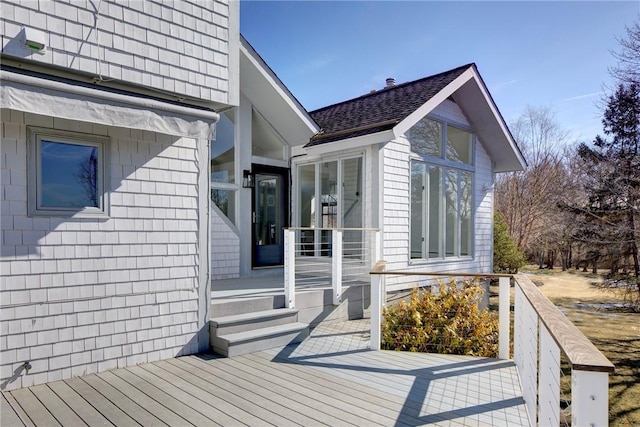 view of wooden deck