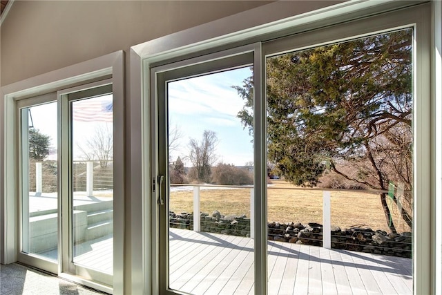 view of doorway to outside