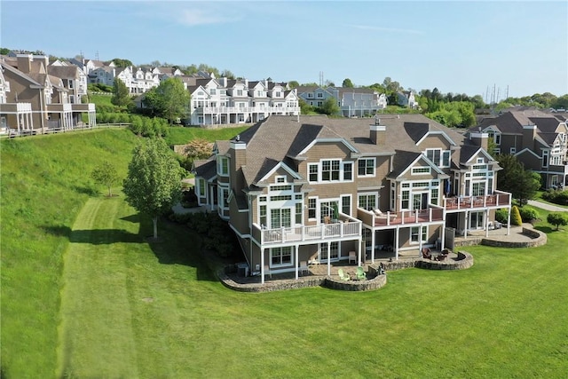 birds eye view of property featuring a residential view