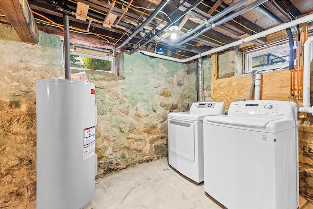 120 Columbia Heights Rd Unit 1, Charlestown, RI 02813 - laundry area featuring laundry area, washing machine and dryer, and water heater