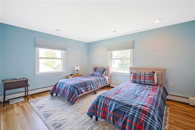 170 Summit Dr, Cranston, RI 02920 - bedroom featuring wood finished floors and a baseboard heating unit