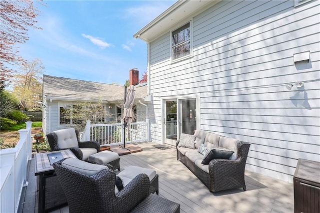 170 Summit Dr, Cranston, RI 02920 - wooden deck with an outdoor hangout area