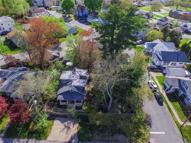 drone / aerial view with a residential view