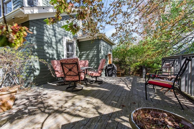 view of wooden deck