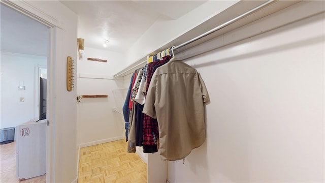 view of walk in closet