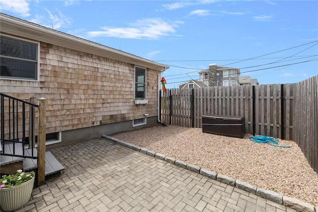 view of patio with fence