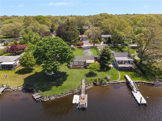 106 N River Dr, Narragansett, RI 02882 - aerial view of property's location featuring a large body of water