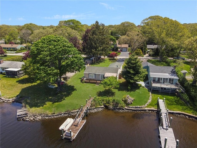 106 N River Dr, Narragansett, RI 02882 - view from above of property featuring a nearby body of water