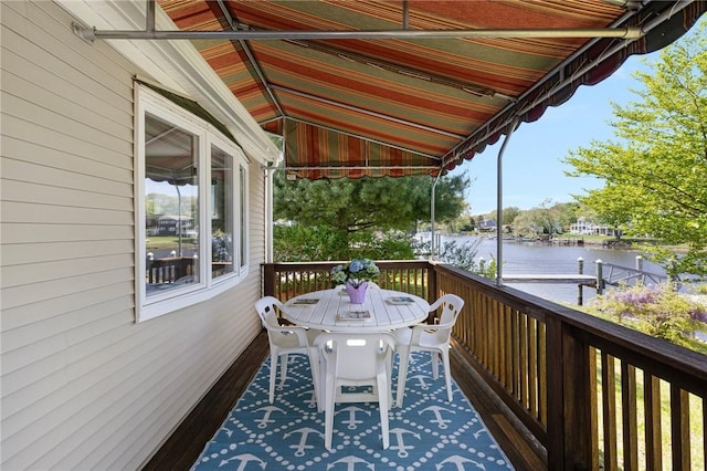 106 N River Dr, Narragansett, RI 02882 - balcony with outdoor dining area and a deck with water view