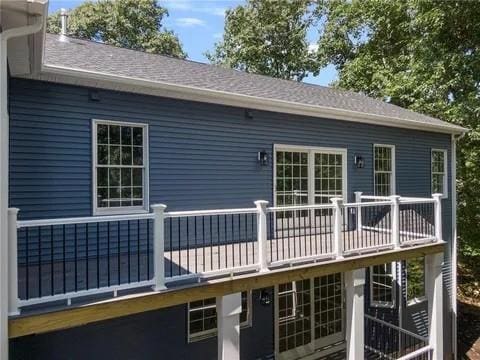 70 Shady Ln, Burrillville, RI 02859 - back of property featuring a shingled roof