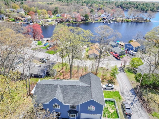 70 Shady Ln, Burrillville, RI 02859 - aerial perspective of suburban area featuring a large body of water