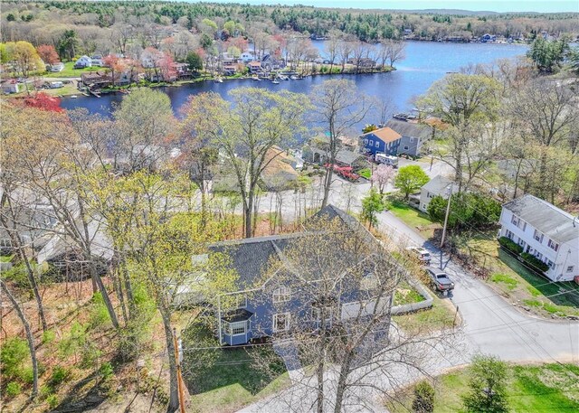 70 Shady Ln, Burrillville, RI 02859 - aerial perspective of suburban area featuring a nearby body of water