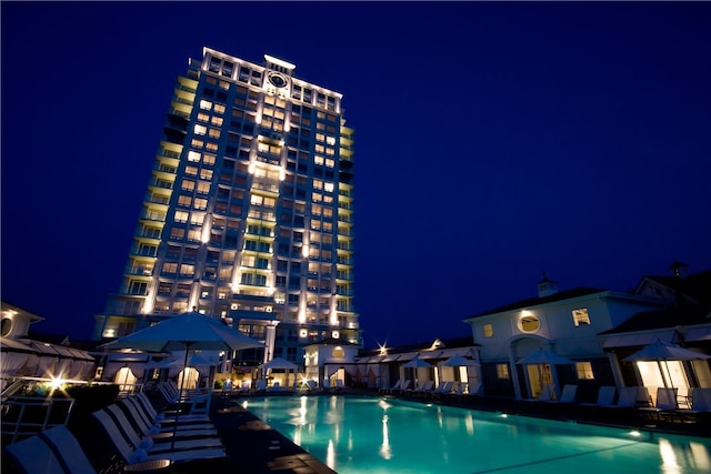 1 Tower Dr Unit 1502, Portsmouth, RI 02871 - pool at night featuring a community pool