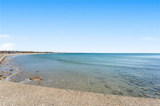 view of water feature featuring a view of the beach
