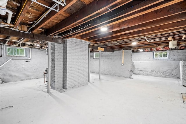 view of basement