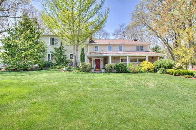 23 Pine Top Rd, Barrington, RI 02806 - view of front facade featuring a front yard