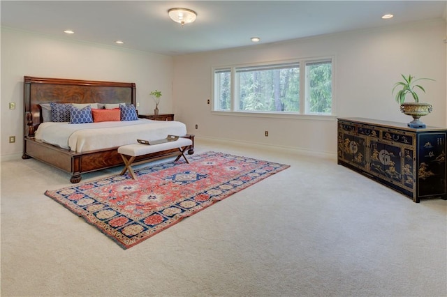 23 Pine Top Rd, Barrington, RI 02806 - bedroom featuring carpet, recessed lighting, and crown molding