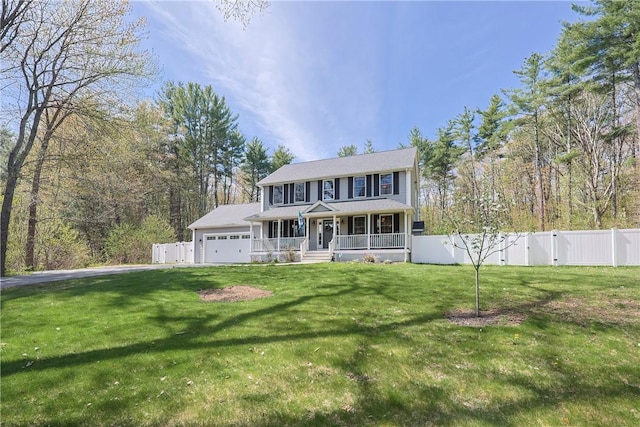 545 Central St, Burrillville, RI 02839 - colonial inspired home featuring a porch and an attached garage