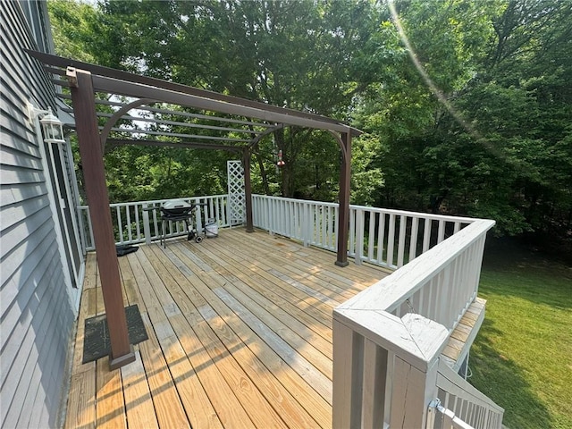 1 Gilman Rd, Hopkinton, RI 02832 - wooden terrace featuring view of scattered trees