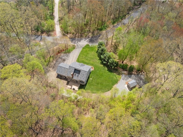825 Woonsocket Hill Rd, North Smithfield, RI 02896 - aerial view featuring a view of trees