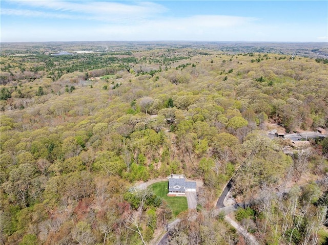 825 Woonsocket Hill Rd, North Smithfield, RI 02896 - bird's eye view with a wooded view