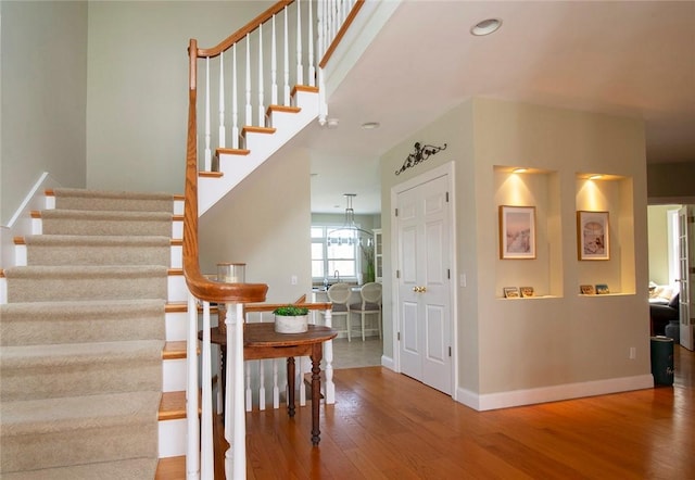 27 Tom Harvey Rd, Westerly, RI 02891 - stairway featuring wood finished floors and baseboards