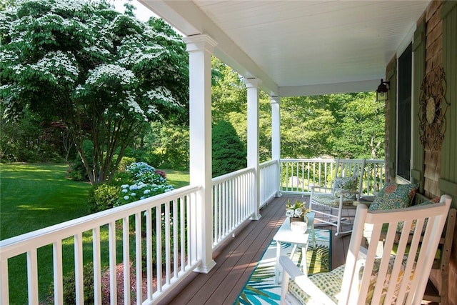 27 Tom Harvey Rd, Westerly, RI 02891 - wooden porch with a lawn