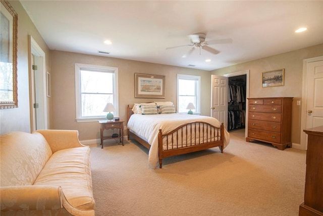27 Tom Harvey Rd, Westerly, RI 02891 - bedroom with light carpet, multiple windows, baseboards, and recessed lighting