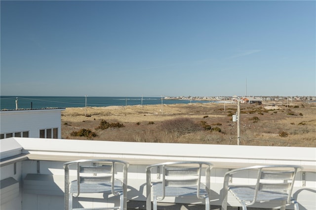 property view of water with a view of the beach
