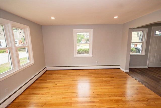 2 King St, Johnston, RI 02919 - unfurnished room with a baseboard radiator and a wealth of natural light