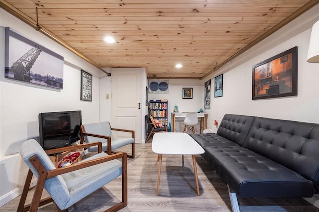 80 Wilcox Ave, Pawtucket, RI 02860 - living area featuring wooden ceiling, wood finished floors, and recessed lighting