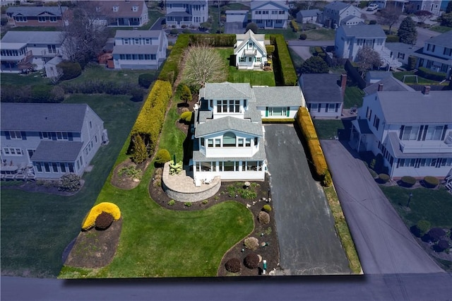 aerial perspective of suburban area